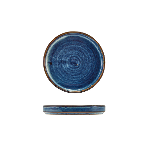 Terra Porcelain Aqua Blue Low Presentation Plate 14cm (Pack of 12)