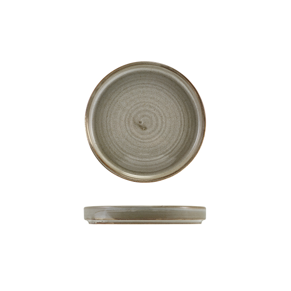 [BC-NLP-PG14] Terra Porcelain Grey Low Presentation Plate 14cm (Pack of 12)