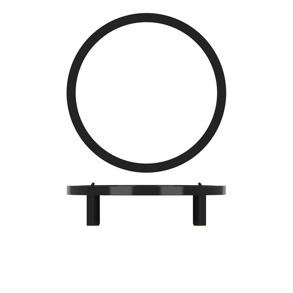 [BC-NLX281902] Black Luxor Metal Round Riser 28.5 x 7cm