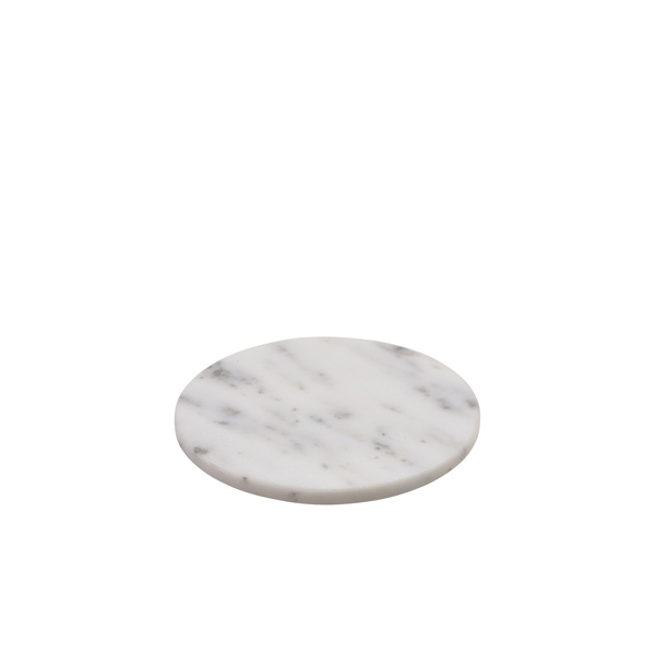 GenWare White Marble Platter 18cm Dia (Pack of 12)