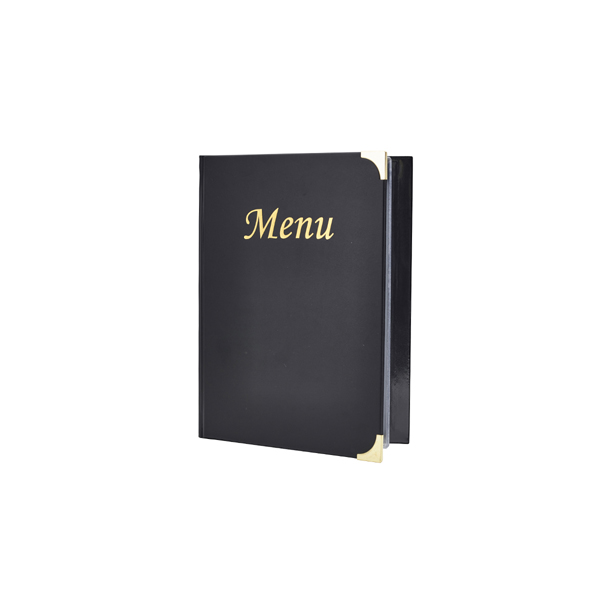 [BC-NMC-BRA5-BL] A5 Menu Holder Black 8 Pages
