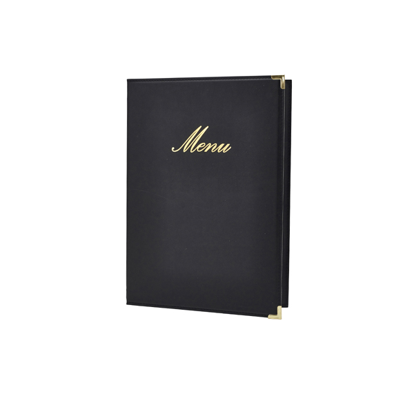 [BC-NMC-CRA4-BL] Classic A4 Menu Holder Black 4 Pages