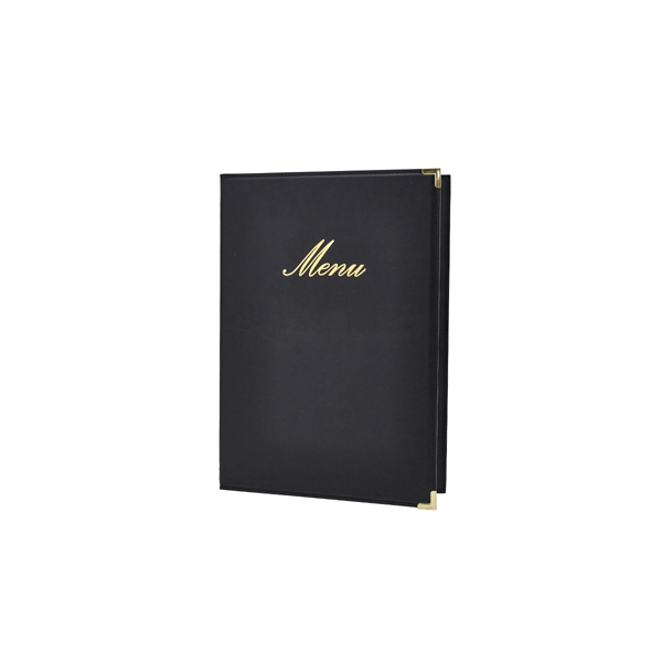 [BC-NMC-CRA5-BL] Classic A5 Menu Holder Black 4 Pages