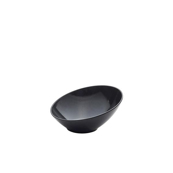 [BC-NMELSLB-21BK] GenWare Melamine Black Slanted Buffet Bowl 21cm