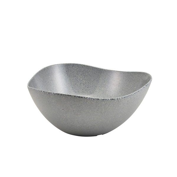 [BC-NMELTRB-35G] GenWare Melamine Grey Granite Triangular Buffet Bowl 35cm