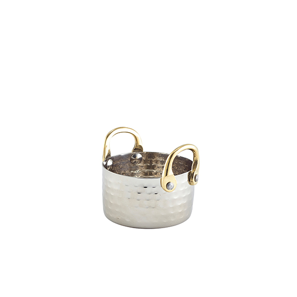 Mini Hammered St/St Casserole Dish 9.2 x 5cm (Pack of 12)