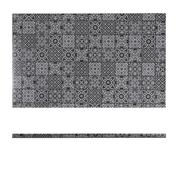 Black Marrakesh Melamine GN 1/1 Slab 53 x 32.5cm