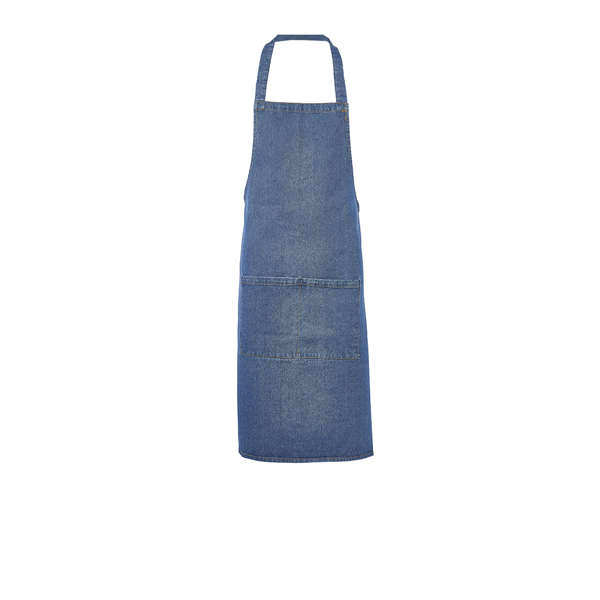 [BC-NNA23] Washed Denim Bib Apron 70 x 90cm