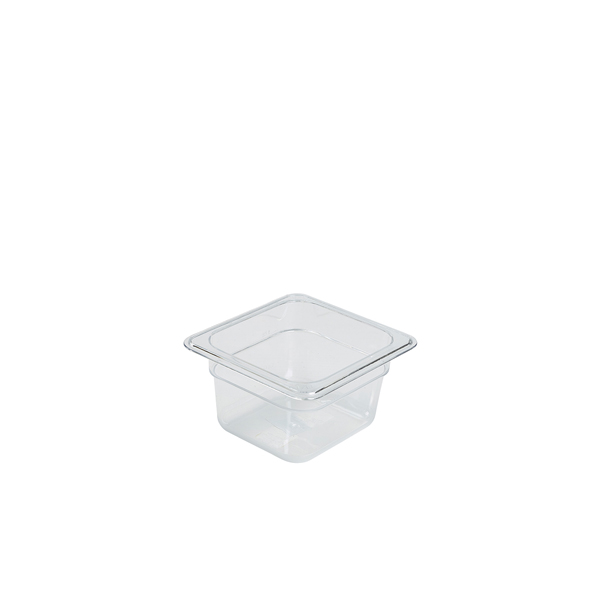 1/6 -Polycarbonate GN Pan 100mm Clear