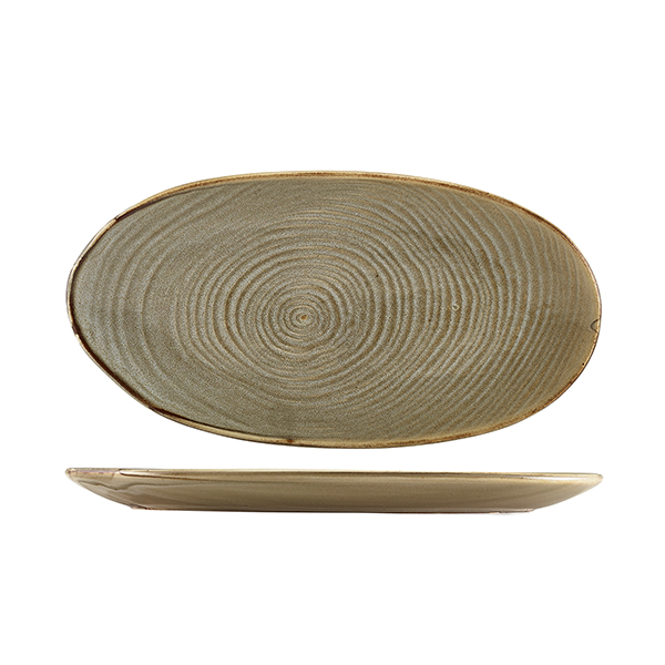 [BC-NPL-PGG31] Terra Porcelain Grey Organic Platter 31cm (Pack of 6)