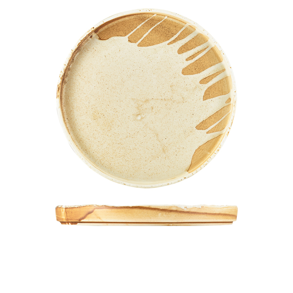 [BC-NPR-RKS26] Roko Porcelain Sand Presentation Plate 26cm (Pack of 4)