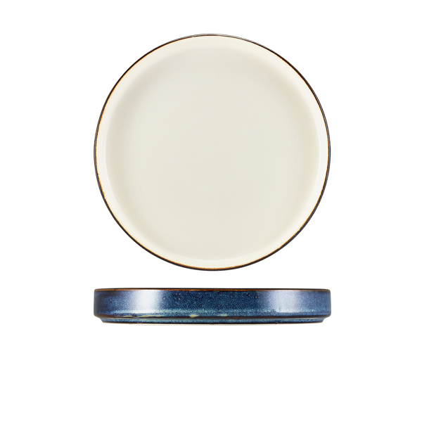 Terra Porcelain Aqua Blue Two Tone Presentation Plate 21cm (Pack of 6)