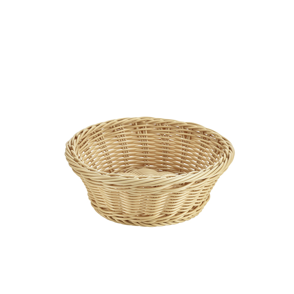 Round Polywicker Basket 21Dia x 8cm (Pack of 6)