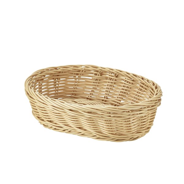 [BC-NPWB-2316] Oval Polywicker Basket 22.5 x 15.5 x 6.5cm (Pack of 6)
