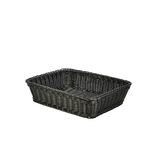 Polywicker Display Basket Black 36.5 x 29 x 9cm