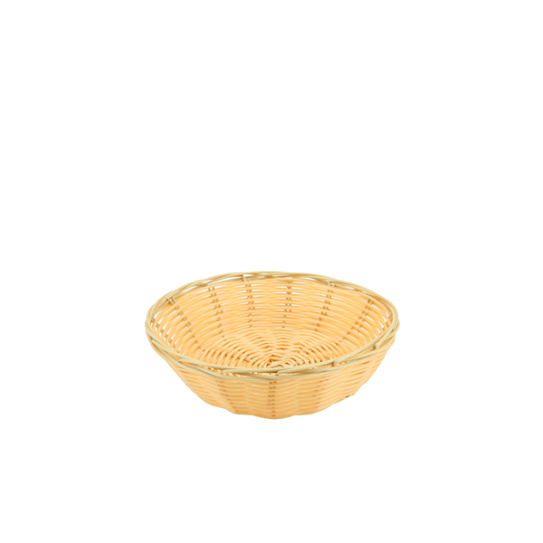 [BC-NPWB-7R] Round Polywicker Basket 7"Dia X 2" Deep (Pack of 12)