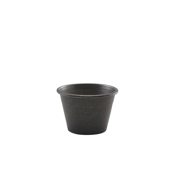 [BC-NRAMST2BKV] GenWare Black Vintage Steel Ramekin 71ml/ 2.5oz (Pack of 24)