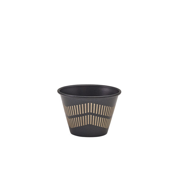 [BC-NRAMSTL2MTBK] GenWare Metallic Black Lined Ramekin 71ml/ 2.5oz (Pack of 24)