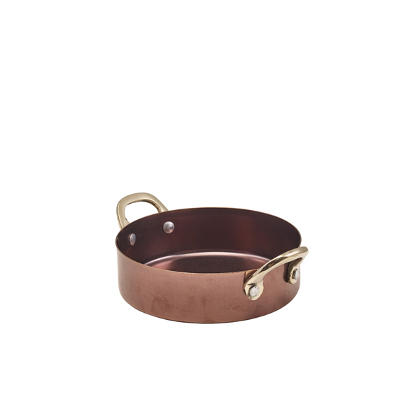 GenWare Copper Vintage Steel Mini Casserole Dish 12.25 x 3.5cm (Pack of 6)