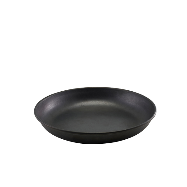 GenWare Black Vintage Steel Coupe Plate 24cm (Pack of 12)