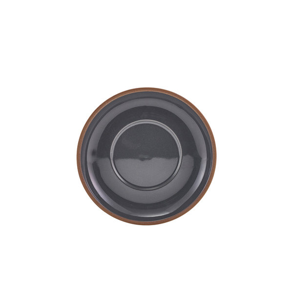 GenWare Kava Dark Grey Stoneware Saucer 16cm (Pack of 6)