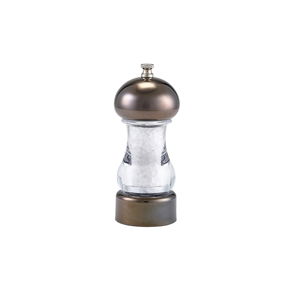 [BC-NSPGRC14GM] GenWare Gun Metal & Acrylic Salt/ Pepper Grinder 14cm (Pack of 6)