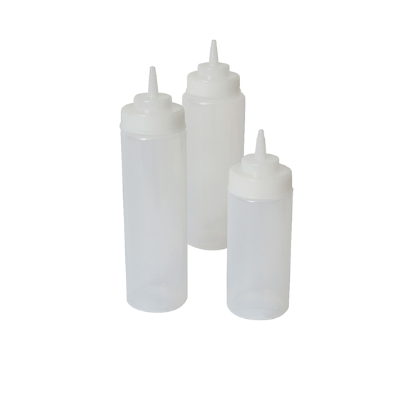 Squeeze Bottle Wide Neck Clear 16oz/ 47cl (Pack of 6)