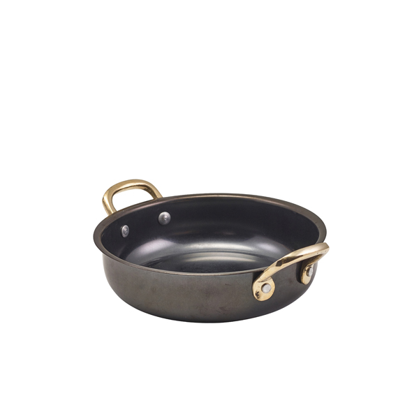 GenWare Black Vintage Steel Round Dish 15.5 x 4cm (Pack of 6)