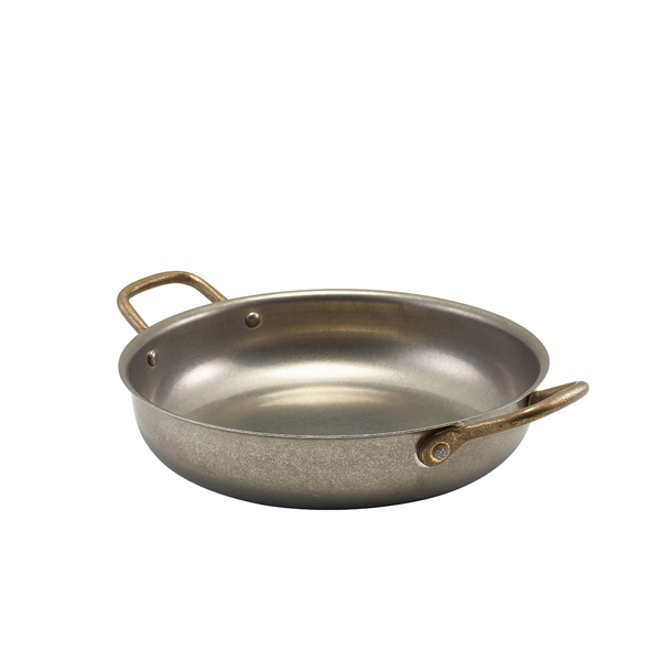 GenWare Vintage Steel Round Dish 22 x 5cm (Pack of 6)