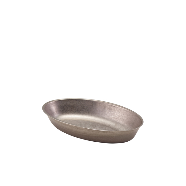 [BC-NSSD1711V] GenWare Vintage Steel Oval Dish 17.5 x 11cm (Pack of 6)