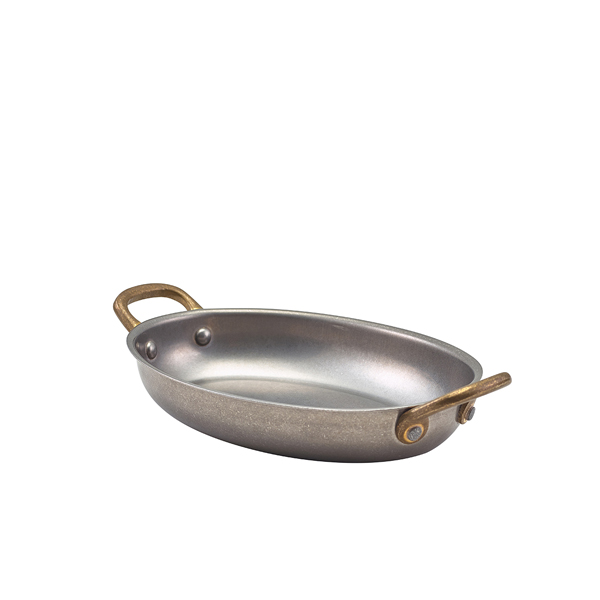 [BC-NSSD18V] GenWare Vintage Steel Oval Dish 18.5 x 13.5cm (Pack of 6)