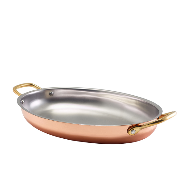 [BC-NSSD30C] GenWare Copper Plated Oval Dish 30 x 21cm (Pack of 3)