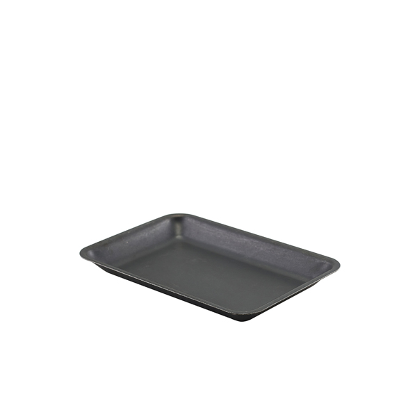 GenWare Black Vintage Steel Tray 20 x 14cm (Pack of 24)