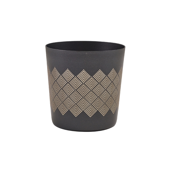 GenWare Metallic Black Diamond Serving Cup 8.5 x 8.5cm (Pack of 12)