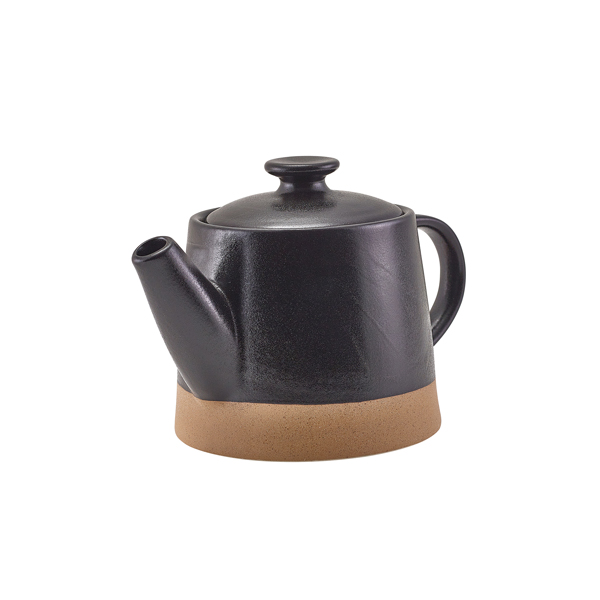 [BC-NTP-KBK48] GenWare Kava Black Stoneware Teapot 48cl/ 16.8oz (Pack of 6)