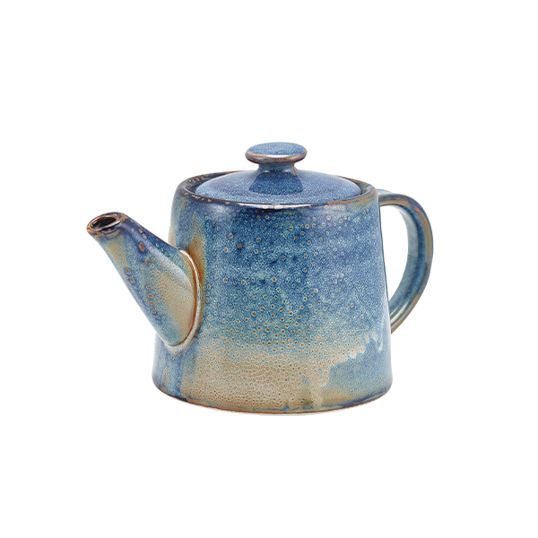 Terra Porcelain Aqua Blue Teapot 50cl/ 17.6oz (Pack of 6)
