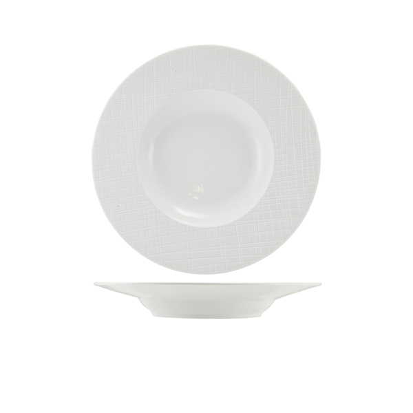 [BC-NWB-ILV24] Incise Porcelain Lavara Winged Soup Bowl 24cm (Pack of 4)
