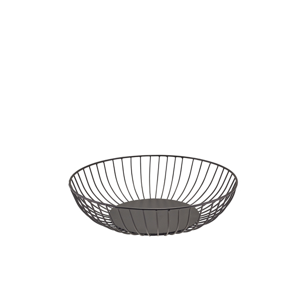 GenWare Round Black Wire Basket 27 x 7cm