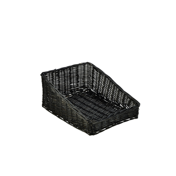 Wicker Display Basket Black 46X36X20cm