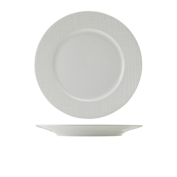 Incise Porcelain Lavara Winged Plate 27cm (Pack of 6)
