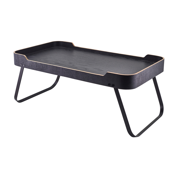 GenWare Black Wood Veneer Room Service Tray 59 x 30 x 23cm
