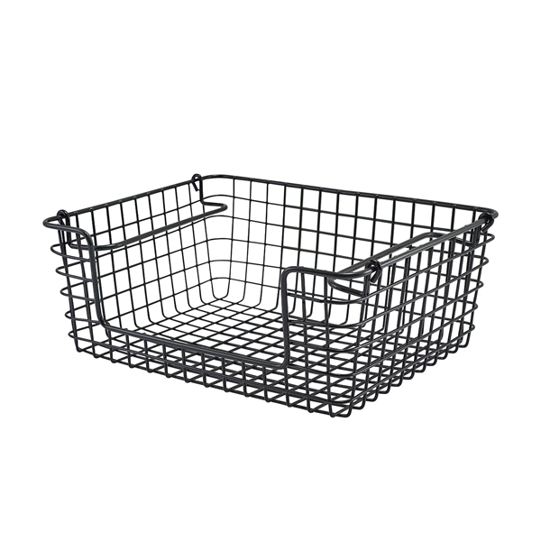 [BC-NWBGN12BK-3S] GenWare Black Wire Open Sided Display Basket GN 1/2