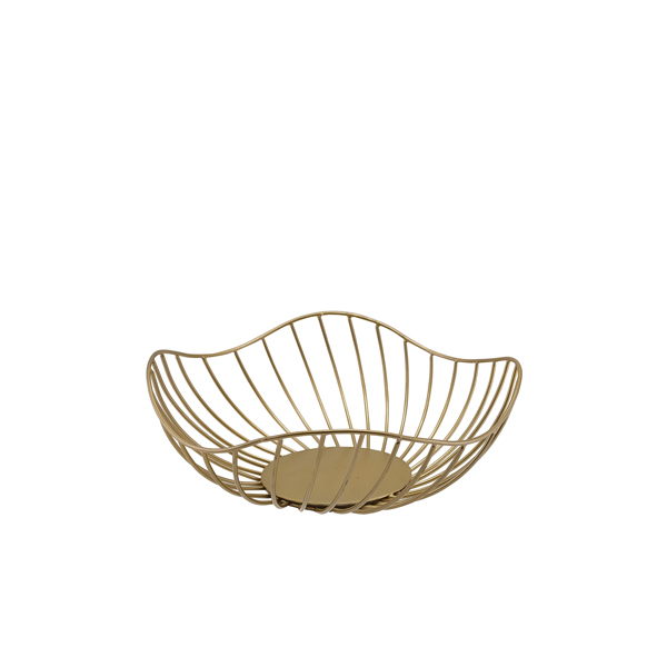 GenWare Lotus Leaf Gold Wire Basket 28.5 x 10cm
