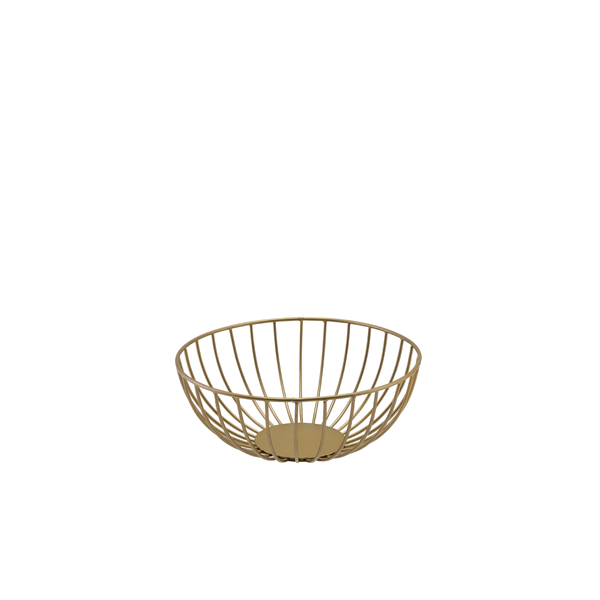 GenWare Round Gold Wire Basket 20 x 8cm
