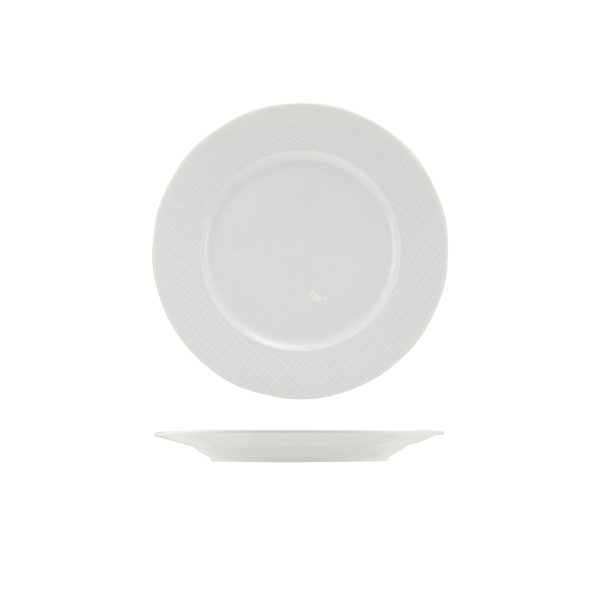 [BC-NWP-ILV20] Incise Porcelain Lavara Winged Plate 20cm (Pack of 6)