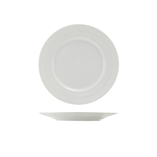Incise Porcelain Solara Winged Plate 23cm (Pack of 6)