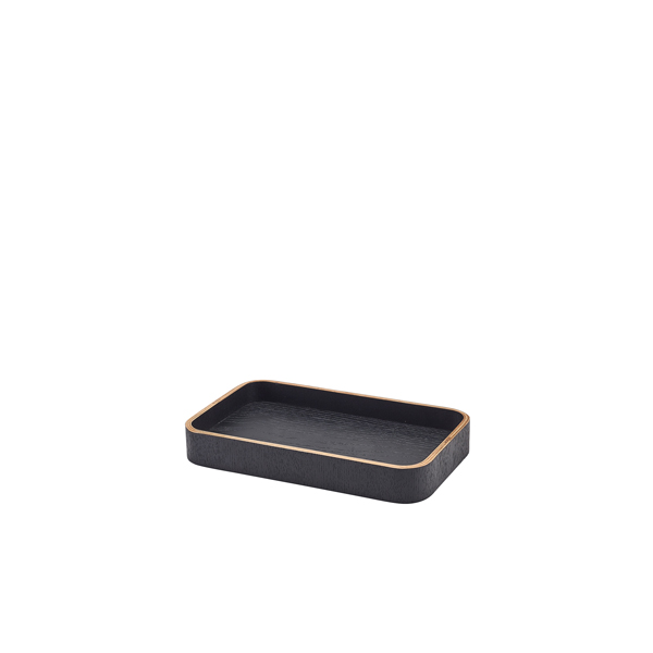 GenWare Black Wood Veneer Tray 23 x 13.8cm