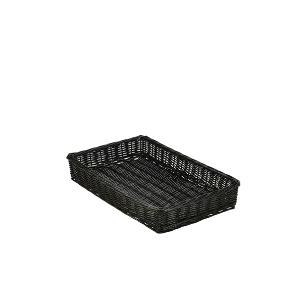 Wicker Display Basket Black 46X30X8cm