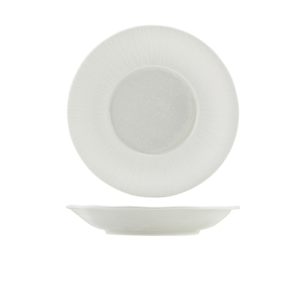 [BC-NWDP-PLC26] Incise Porcelain Lucine Deep Winged Plate 26cm (Pack of 6)