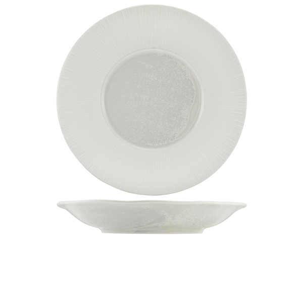 [BC-NWDP-PLC30] Incise Porcelain Lucine Deep Winged Plate 30cm (Pack of 6)